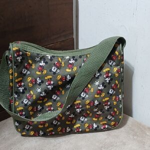 Disney Olive Mickey Mouse Shoulder Bag